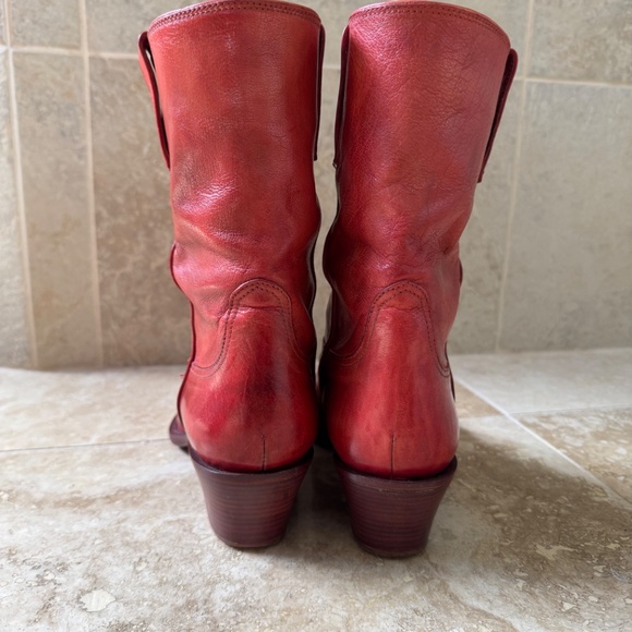 Cole Haan  Red Cowboy Boots Women's SZ 8 1/2 - Picture 7 of 8